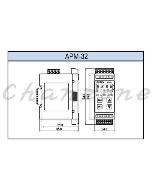 陽明電機 APM系列-盤內式 多功能電表 APM-32-□□ Series