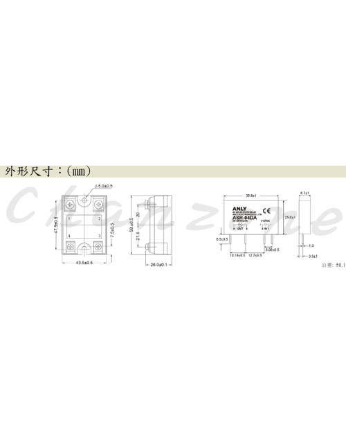 安良電氣 單相及可調式固態繼電器 ASR-□AA/ASR-□AA-H