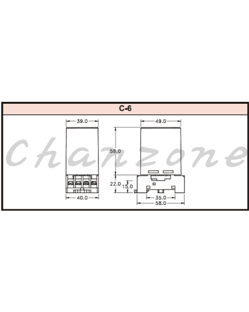 陽明電機 C系列-40*50mm盤內式 SENSOR控制器 C-12