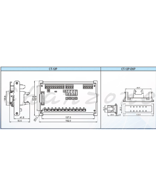 陽明電機 CT系列-電流傳送型 PCB式多點電流偵測通訊板 CT-12PE-RS