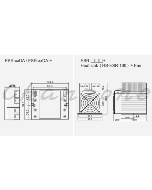 陽明電機 ESR-DA系列-標準型/DC to AC 三相高功率固態模組 ESR-25/40/60/80/100DA