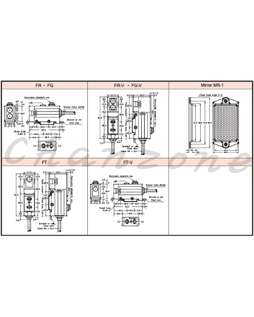 陽明電機 F系列-直接反射式 泛用型光電傳感器 FR-2MX