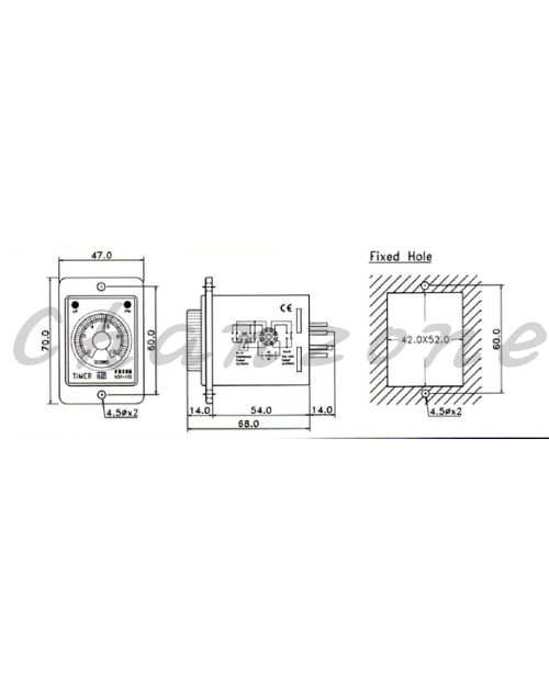 陽明電機 H3Y系列 經濟型盤面式多範圍延時計時器 H3Y-3M/6M/10M/30M/60M