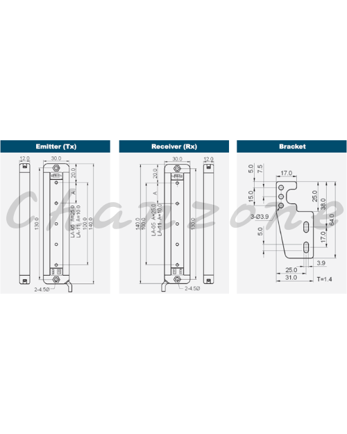陽明電機 LA系列-光軸間距25/10mm 薄型光幕 LA-05E/05PE/11E/11PE