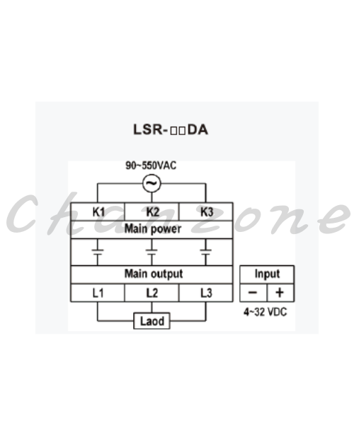 陽明電機 LSR-DA系列-標準型/DC to AC(含風扇) 三相加強散熱型固態模組 LSR-40/60/80/100DA+