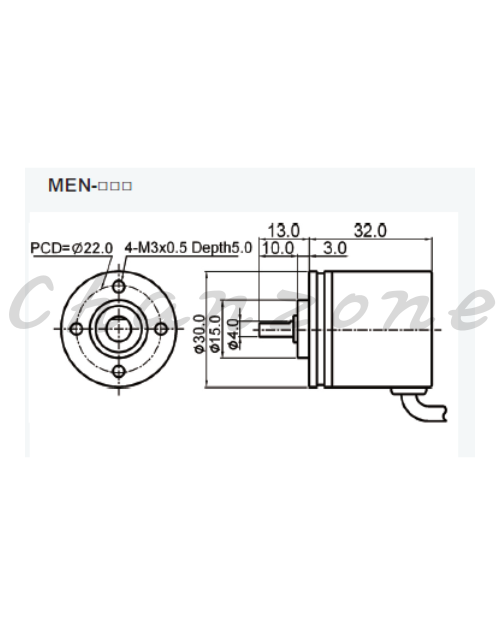 陽明電機 30Ø MEN系列-增量型 電磁式譯碼器 MEN-□□□□