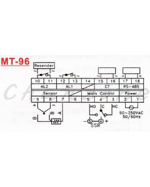 陽明電機 MT系列-96*96*80 FUZZY+PID 微電腦式溫度控制器 MT96-R/MT96-V/MT96-L