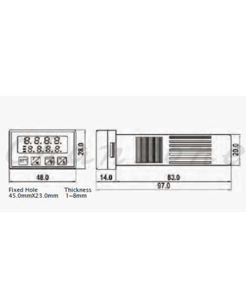 陽明電機 NT系列-24*48*100mm PID+FUZZY智慧型溫度控制器 NT-10R/10V/10L