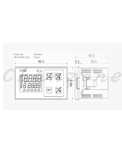 陽明電機 NT系列-96*48*60 PID+FUZZY 智慧型溫度控制器 NT-21R/21V/21L