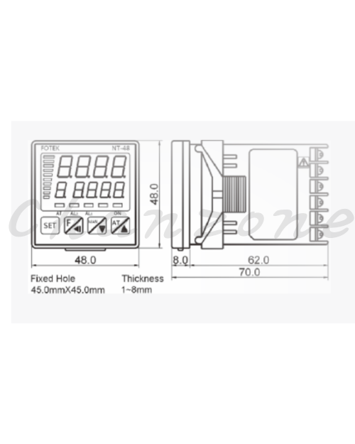 陽明電機 NT系列-48*48*72 PID+FUZZY 智慧型溫度控制器 NT-48R/48V/48L
