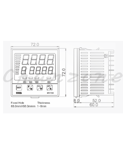 陽明電機 NT系列-72*72*60 PID+FUZZY 智慧型溫度控制器 NT-72RE/72VE/72LE