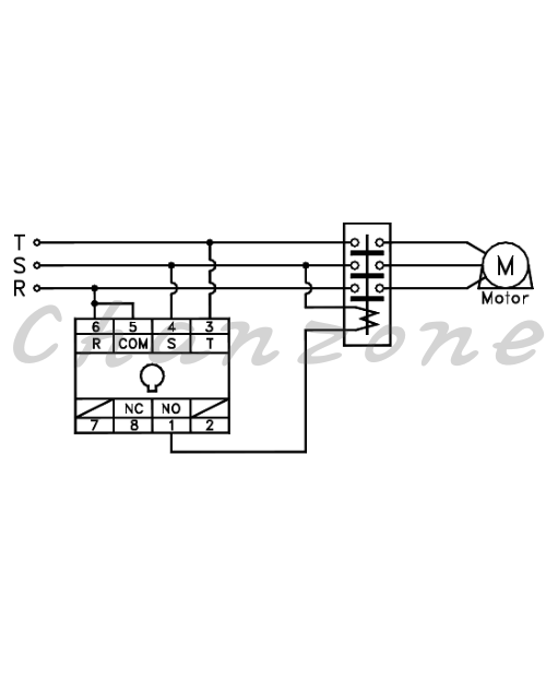 陽明電機 PR系列-40*50mm盤內式 欠逆相保護器 PR-1-□□□V