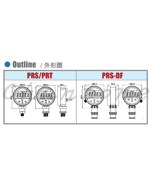 陽明電機 PRS系列-3吋雙面顯示型 PRS-DF-□□ series