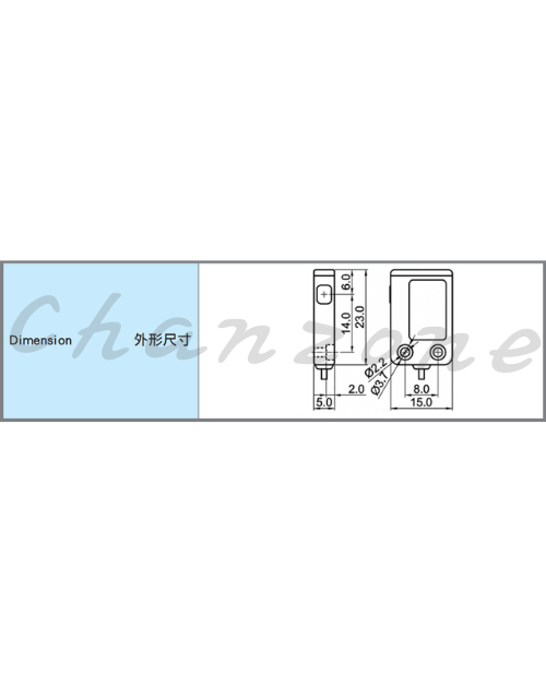 陽明電機 PS系列-扁型對照式 小型光電傳感器 PST-60N