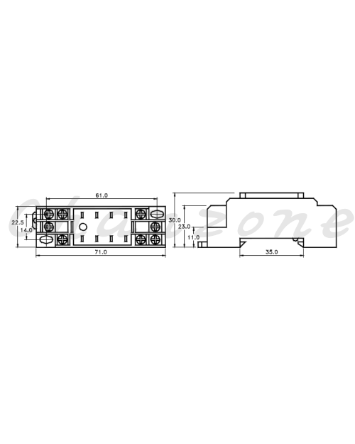 陽明電機 MY-2P系列-盤內式 計時器底座 PYF-08A