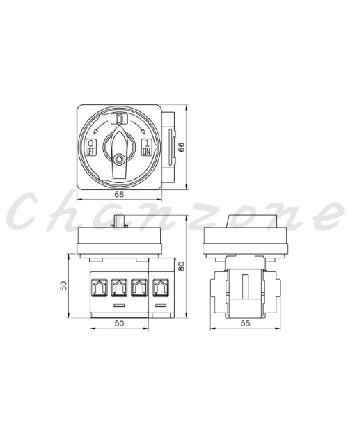 山河電機 SC系列-盤面3P/4P 電源專用開關 SC-88-3