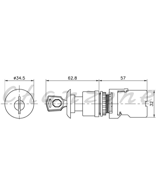山河電機 ø22.25.30歐式-分離型系列 附鎖開關 SHAFK-221