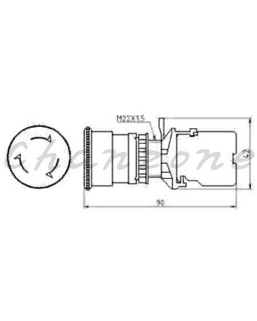 山河電機 ø22.25.30-SHB系列 Ø40連鎖式開關 SHBF-221/222