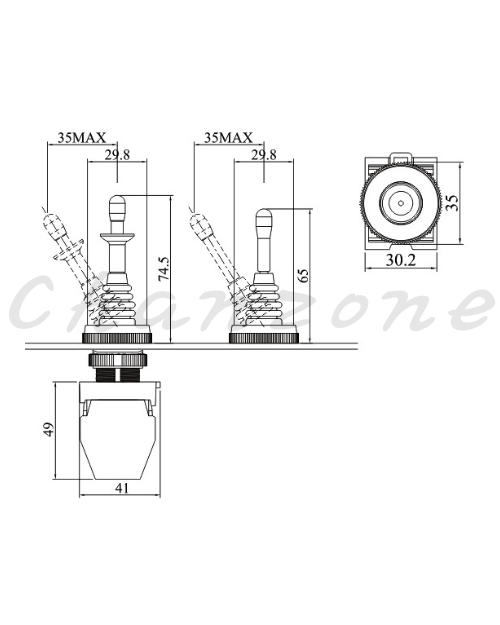 山河電機 ø30-SHD系列 二向/四向開關 SHDH-304-2/SHDH-304S-2/SHDH-304-4/SHDH-304S-4