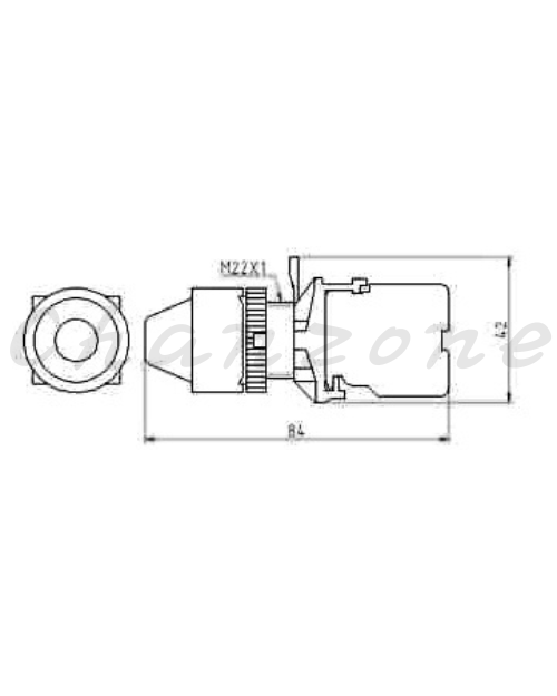 山河電機 ø22.25.30-SHD系列 錐型/平面信號燈 SHDP-221/227
