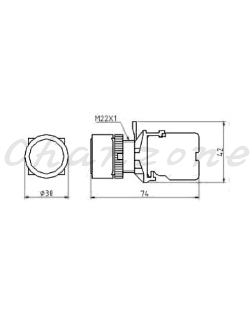 山河電機 ø22.25.30-SHD系列 平形/凸頭押扣開關 SHDT-221/223