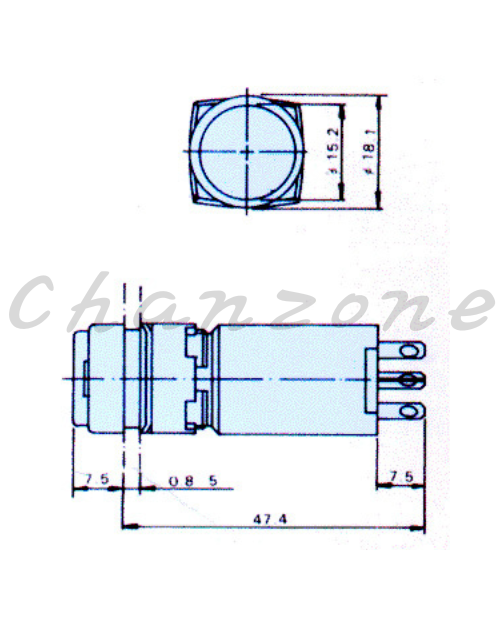 山河電機 ø16mm-SHE系列 BI照光自動復歸按鈕開關 SHEI-161/162/163