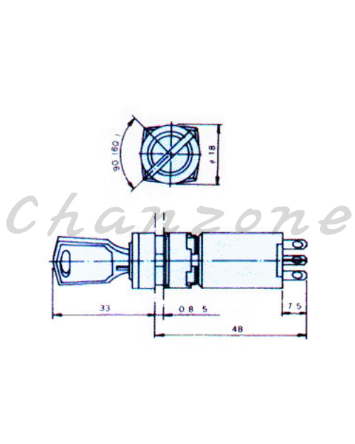 山河電機 ø16mm-SHE系列 附鎖開關 SHEK-161/162/163