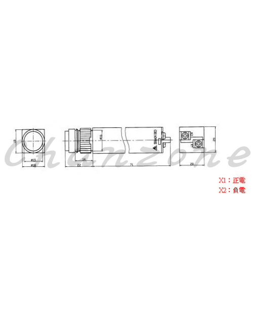 山河電機 ø16mm-SHE系列 信號燈 SHEP-161/162/163D