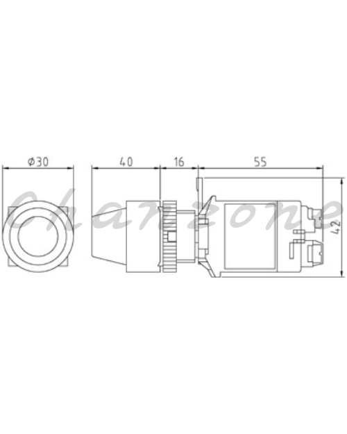 山河電機 ø22.25.30-SHB系列 錐型信號燈 SHBP-221/SHP-221T
