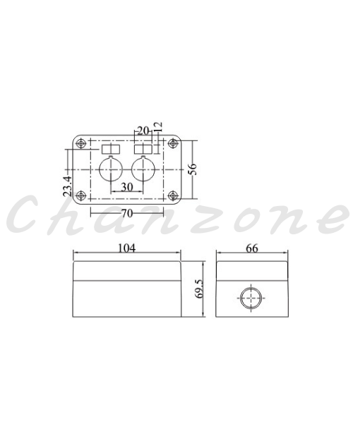 山河電機 ø22系列 一孔~五孔防水控制盒 SRV-22-30-1~5