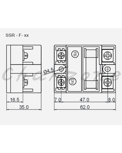 陽明電機 SSR-F-AA系列-高壓型/AC to AC 單相保險絲型固態模組 SSR-F-10/25/40AA-H