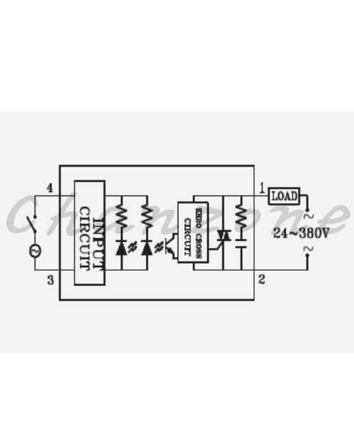 陽明電機 SSR-K-AA系列-標準型/鋁軌式AC to AC 單相散熱座一體成型固態模組 SSR-K10/20/30/40AA-H