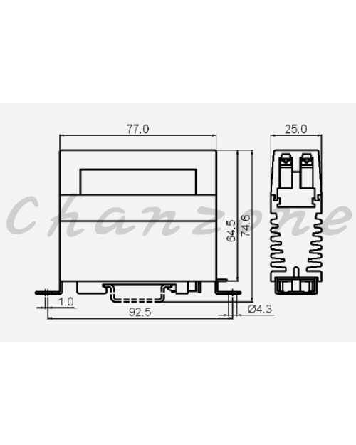 陽明電機 SSR-K-DD系列-標準型/鋁軌式4~20mA to DC 單相散熱座一體成型固態模組 SSR-K10LD