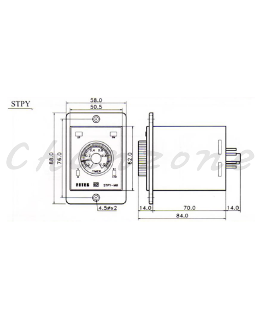 陽明電機 STP系列-盤面式 多範圍延時計時器 STPY-M1/M3/M6/M1H/M3H/M6H