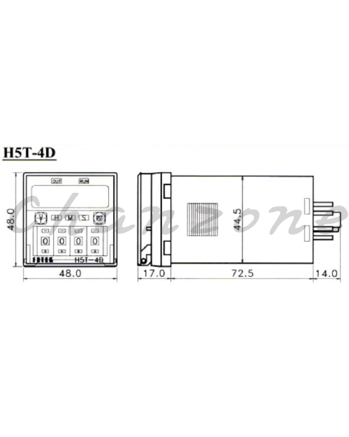 陽明電機 H5T-4D系列 指撥設定數字顯示延時計時器 H5T-4D