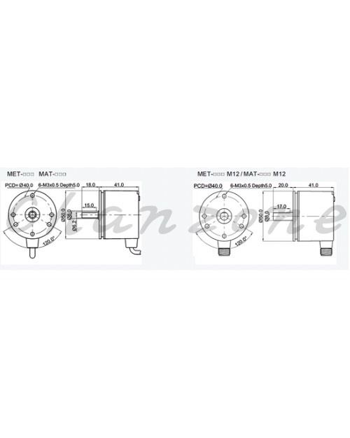 陽明電機 50Ø MAT系列-絕對值型 電磁式譯碼器 MAT-□□□□