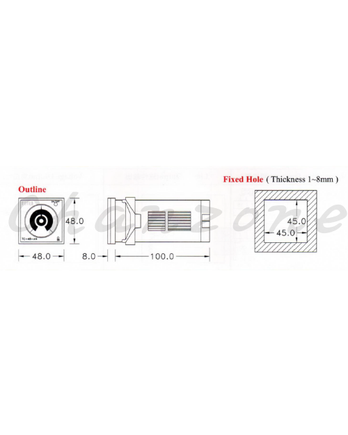 陽明電機 TC系列-48*48 溫度控制器 TC48-AN-□-□/TC48-DN-□-□/TC48-DD-□-□/TC48-DD-□-□-AH