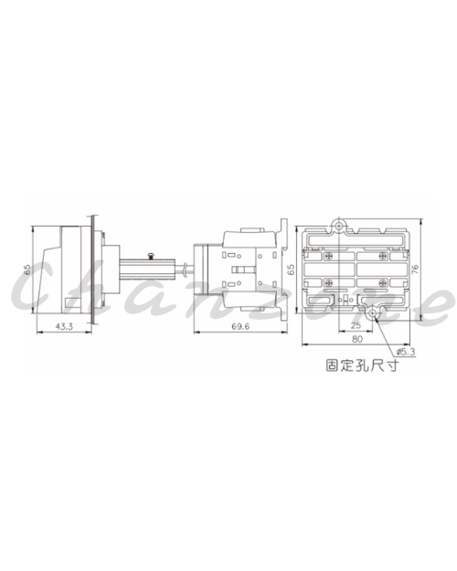 天得科技 4P電門開關 TDS466/480-BRR