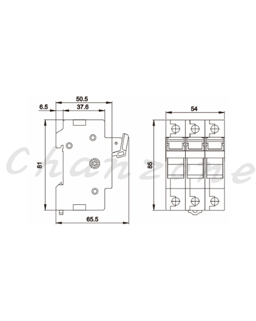 天得科技 軌道式保險絲座 TFBR-323N