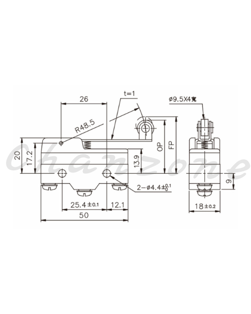 天得科技 微動開關(直流用) TMD-1703