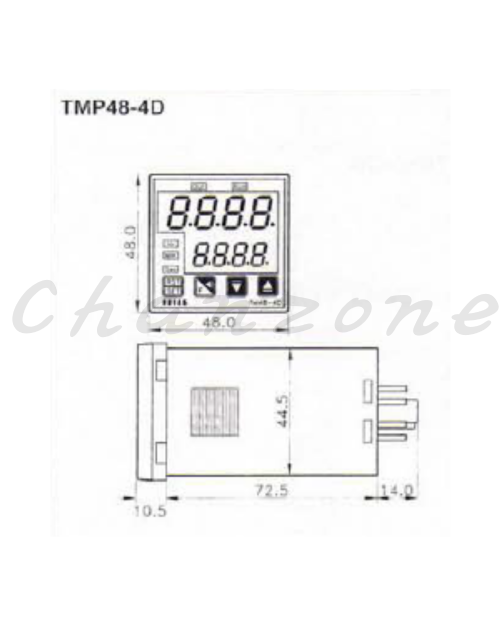陽明電機 TMP-□D系列-盤面式 微電腦數字型延時計時器 TM48-4D