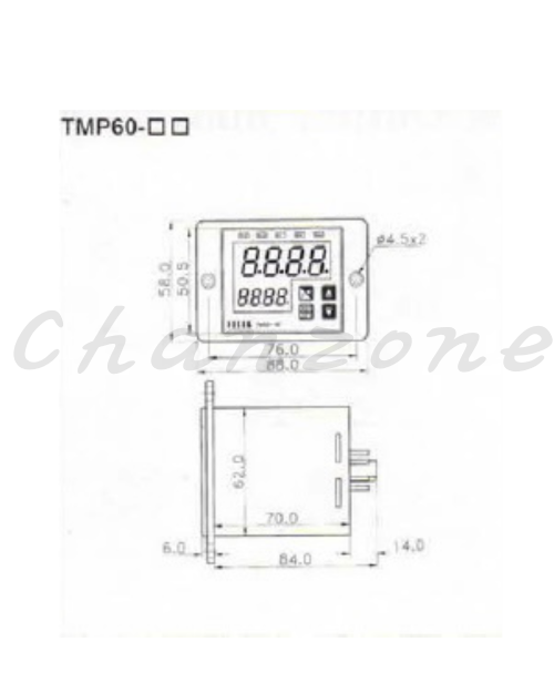 陽明電機 TMP-□D系列-盤面式 微電腦數字型延時計時器 TMP60-3D/4D