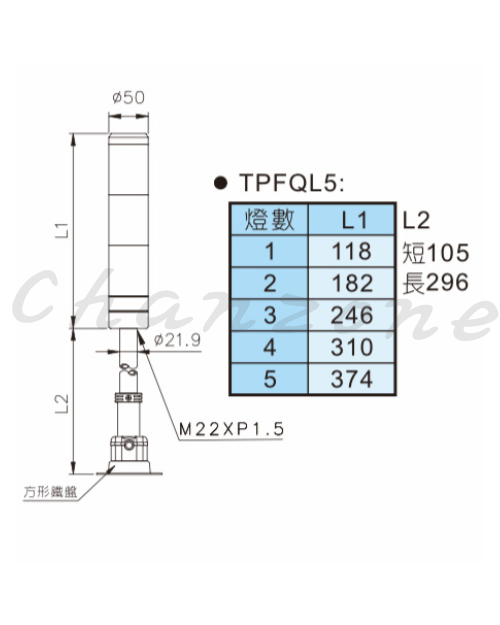 天得科技 積層式警示燈 TPFQL5