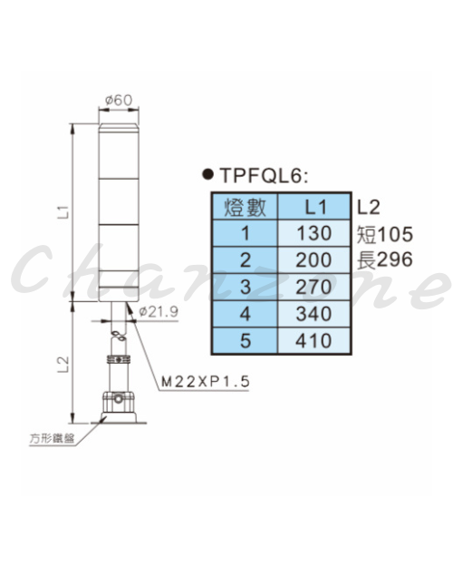天得科技 積層式警示燈 TPFQL6