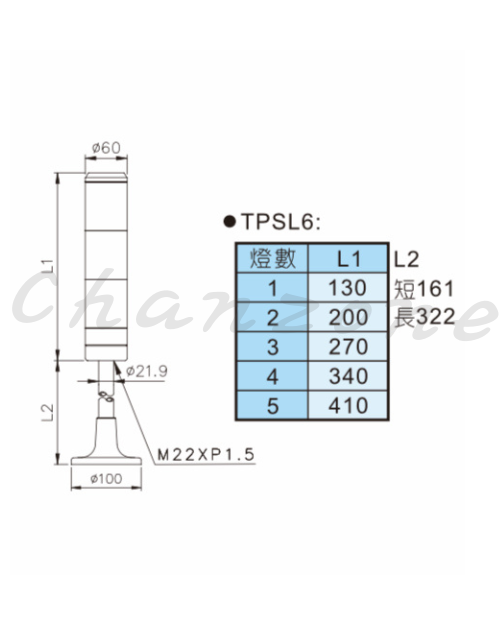 天得科技 積層式警示燈 TPSL6