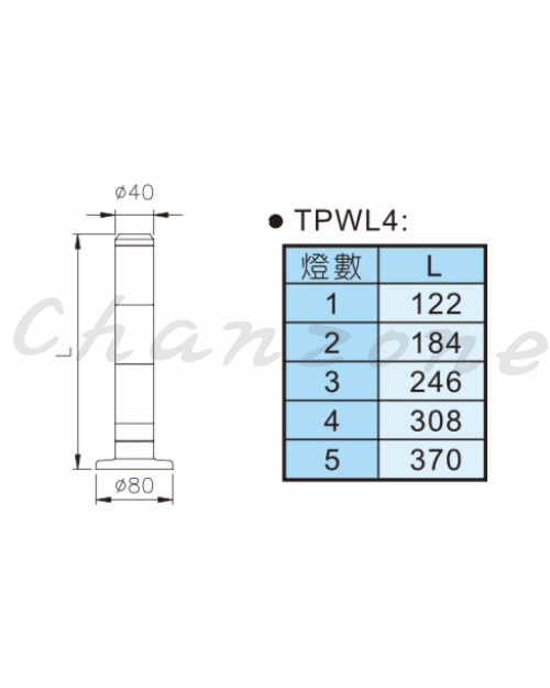 天得科技 積層式警示燈 TPWL4