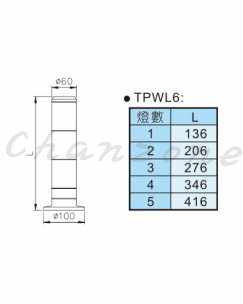 天得科技 積層式警示燈 TPWL6