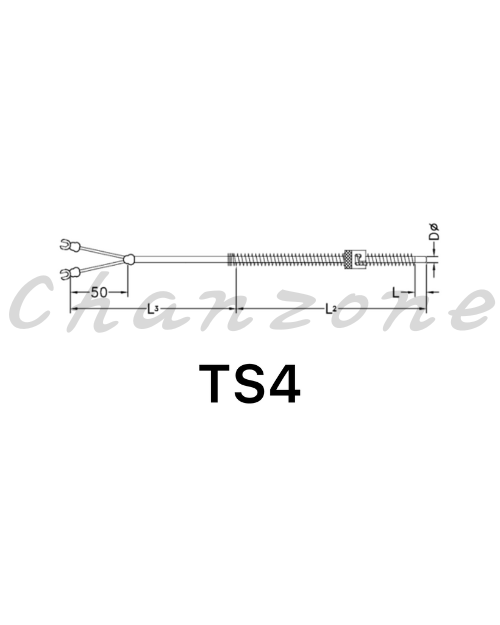 陽明電機 TS系列-壓扣型 感溫棒測溫體 TS4