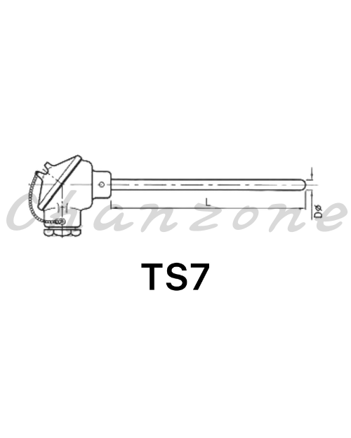陽明電機 TS系列-圓頭插管型(無牙) 感溫棒測溫體 TS7