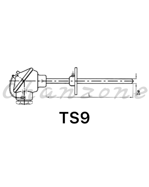陽明電機 TS系列-琺瑯固定可移動型 感溫棒測溫體 TS9